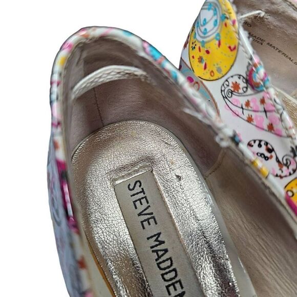 Steve Madden Women's Multicolor Paisley Camio Cork Wedge Platform Shoes 6M - Picture 10 of 14